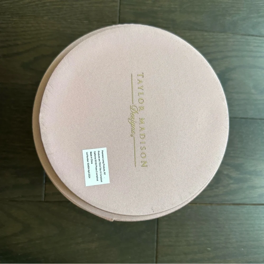 Taylor Madison Designs Pink Faux Leather Rotating Makeup Organizer Brush Holder